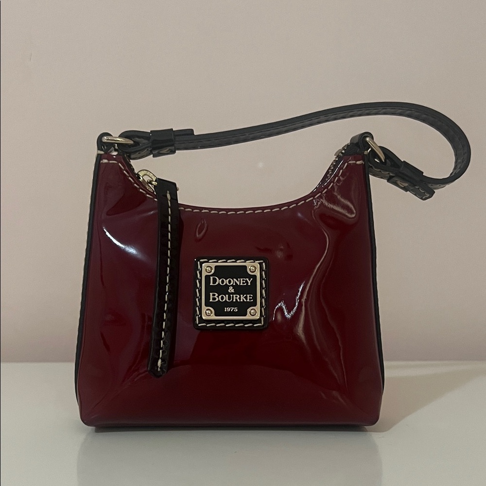 Dooney & Bourke Dark Red Glossy Mini Bag Designer